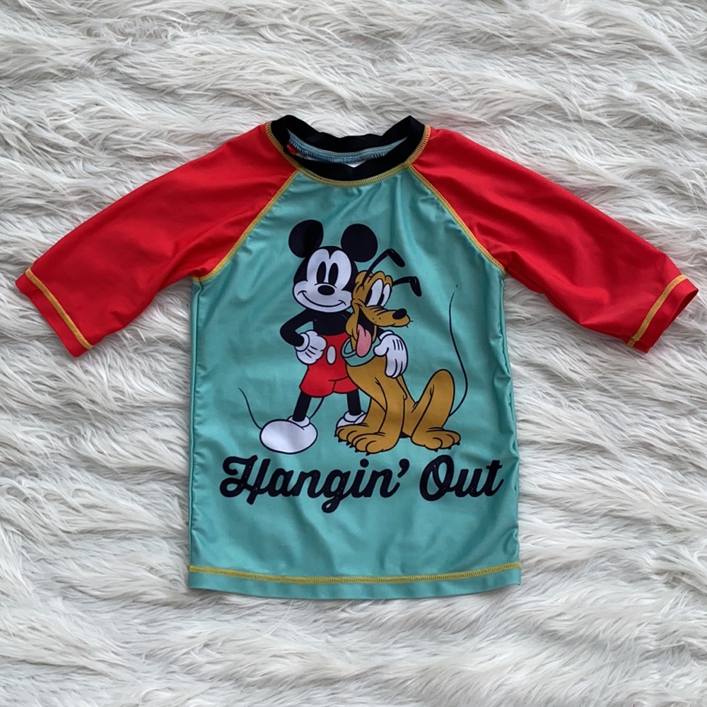Disney Store | Mickey & Pluto Rashguard Swim Shirt